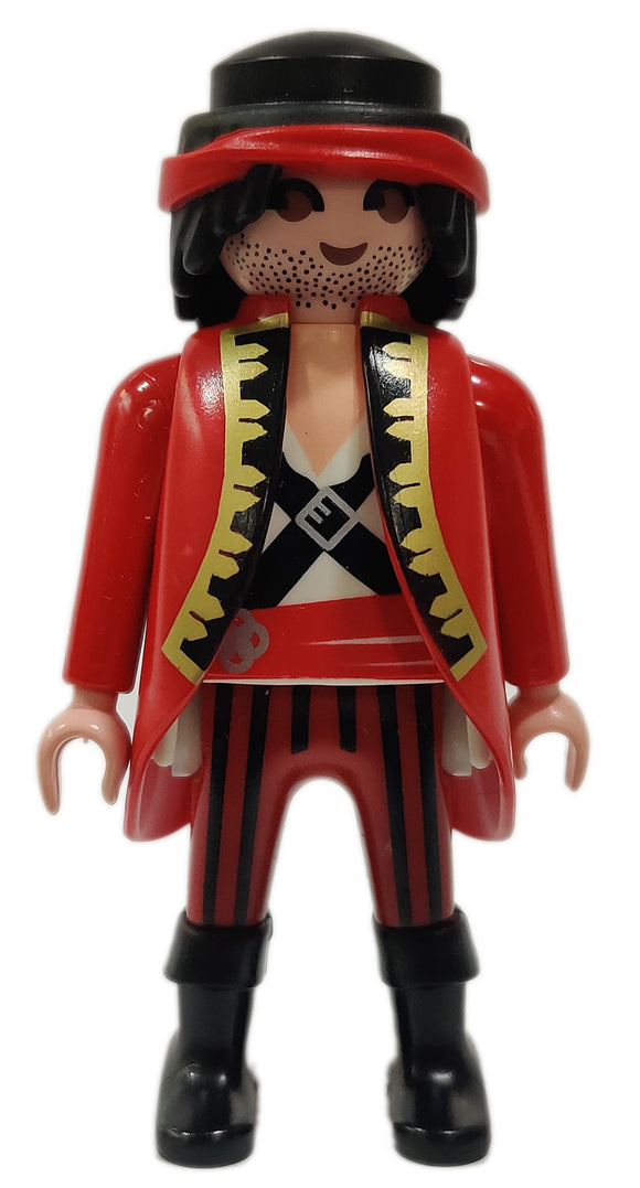 Playmobil 30 00 2843 30002843 Pirate captain, long black hair, long red coat 5347 5947