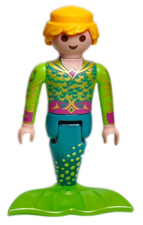 playmobil 30 00 4604 Mermaid Merman blond, green long-sleeved shirt, green tail 70099