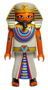Playmobil 30 00 8293 Pharaoh, white robe with gold decorated collar, silver headdress 5386