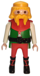 Playmobil 30 00 9460 Viking, long blond moustache, green shirt with laces