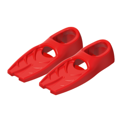 Playmobil 30 02 5134 Red fins Flipper, notch in front, fits over boot 70708