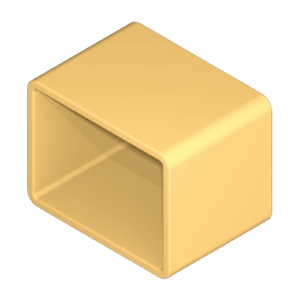 Playmobil 30 03 0153 Light Yellow Box, rectangular, for store display, rounded edges, open side