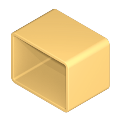 Playmobil 30 03 0153 Light Yellow Box, rectangular, for store display, rounded edges, open side