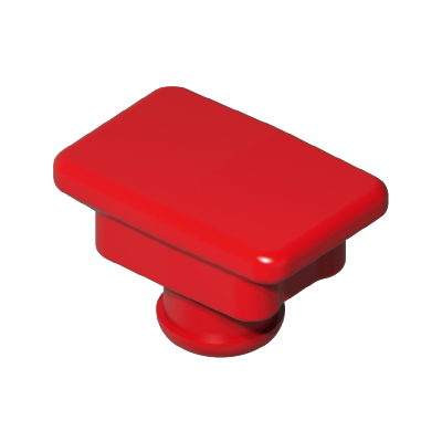 Playmobil 30 06 5680 Red Foothold that goes in a hole in surface of Skateboards