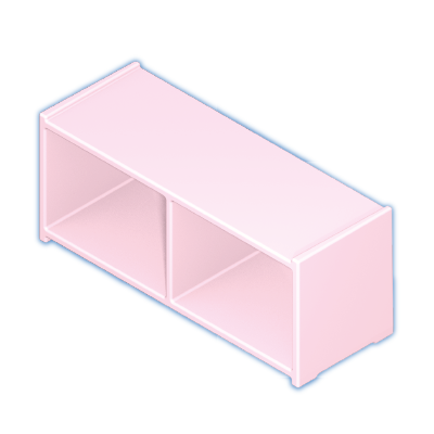 Playmobil 30 08 4993 light purple Counter unit, two open front sections