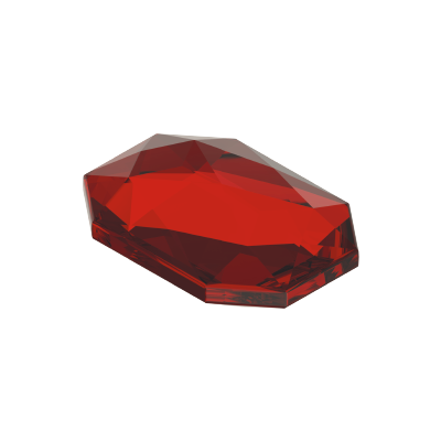 Playmobil 30 09 4942 Deep Red oblong octagonal jewel