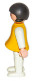 Playmobil 30 11 0030 child girl, classic style, black hair, yellow/white clothes (Vintage)