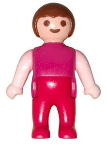 Playmobil 30 12 0260 baby newborn, brown hair, pink and white suit 4286 4850 5329