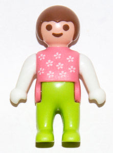 Playmobil 30 12 0350 Baby, brown hair, pink and green clothes 5334 6849 9157 9269