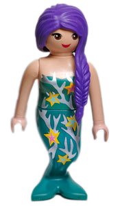 Playmobil 30 14 0452 Mermaid, long purple braid, green bodice and tail 9324