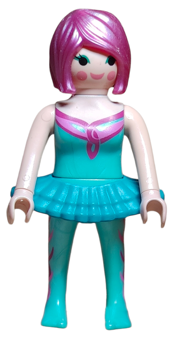 Playmobil 30 14 7820 Fairy, short pink hair, blue tutu 6055