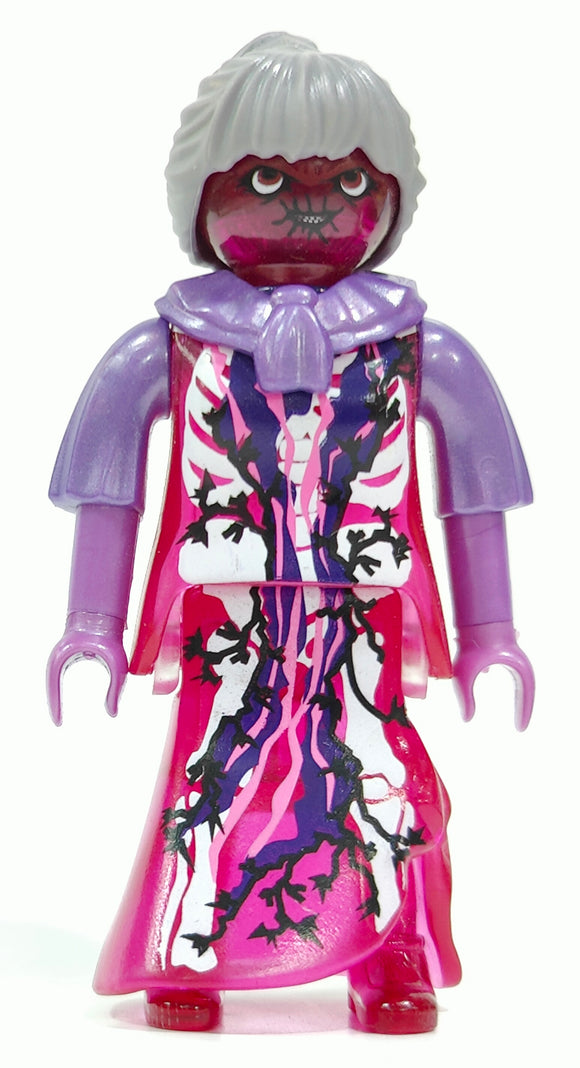 Playmobil 30 14 9630 Evil ghost, female, purple/clear red dress, grey hair in bun Ghostbusters 9219