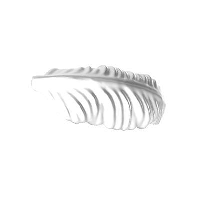 Playmobil 30 20 5140 white feather, lies flat on hat, peg under middle for tricorne hat
