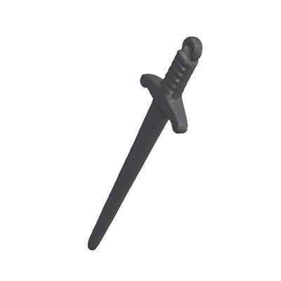 Playmobil 30 21 8442 dark metal Sword, guard curves away from handle