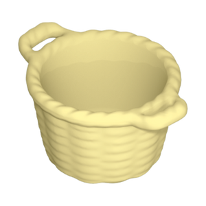 PLaymobil 30 23 4843 very light yellow round wicker basket