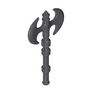 Playmobil 30 24 7710 dark metal Axe, double curved blades