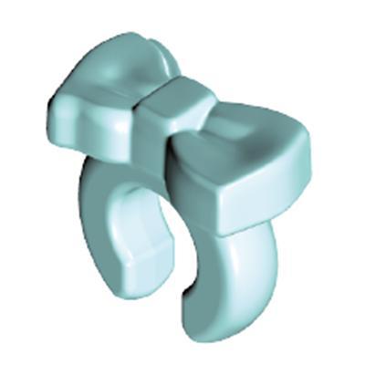 Playmobil 30 25 3383 pale blue Hairclip with bow, square centre