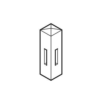 Playmobil 30 28 6160 White Fence post, short, capped, with slots on sides