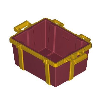 Playmobil 30 46 0852 burgundy and gold Trunk, sides slanted outward, with bands