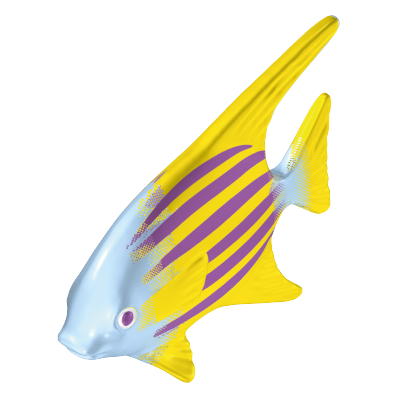 Playmobil 30 62 1486 Yellow and Blue Anglefish fish 70033 70886