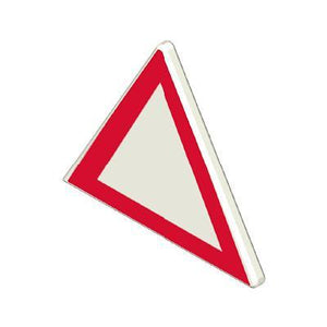 Playmobil 30 63 4764 White triangle in red border traffic sign