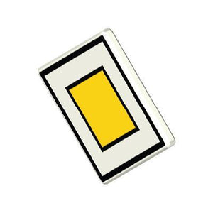 Playmobil 30 63 4774 Yellow diamond in white border and black outline Traffic Sign