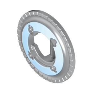 Playmobil 30 64 1556 Light grey with pale blue surface Round shield (outside frame)