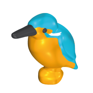 Playmobil 30 64 4984 orange blue sitting kingfisher bird animal
