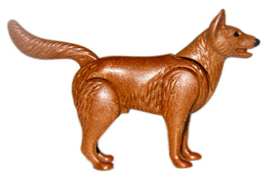 Playmobil 30 65 1513 Brown Dog, black nose and eyes, German shepherd