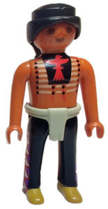 Playmobil 6272b Native American Warrior, braid down back 6272