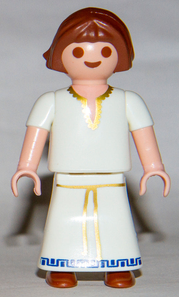 Playmobil 6493 Roman Family Girl Child brown hair long white dress
