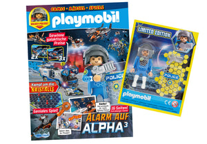 Playmobil magazine 5/2020 30 79 5244 Limited Edition Galaxy-Policeman Rex Andor with Helmet, Gun & Shield