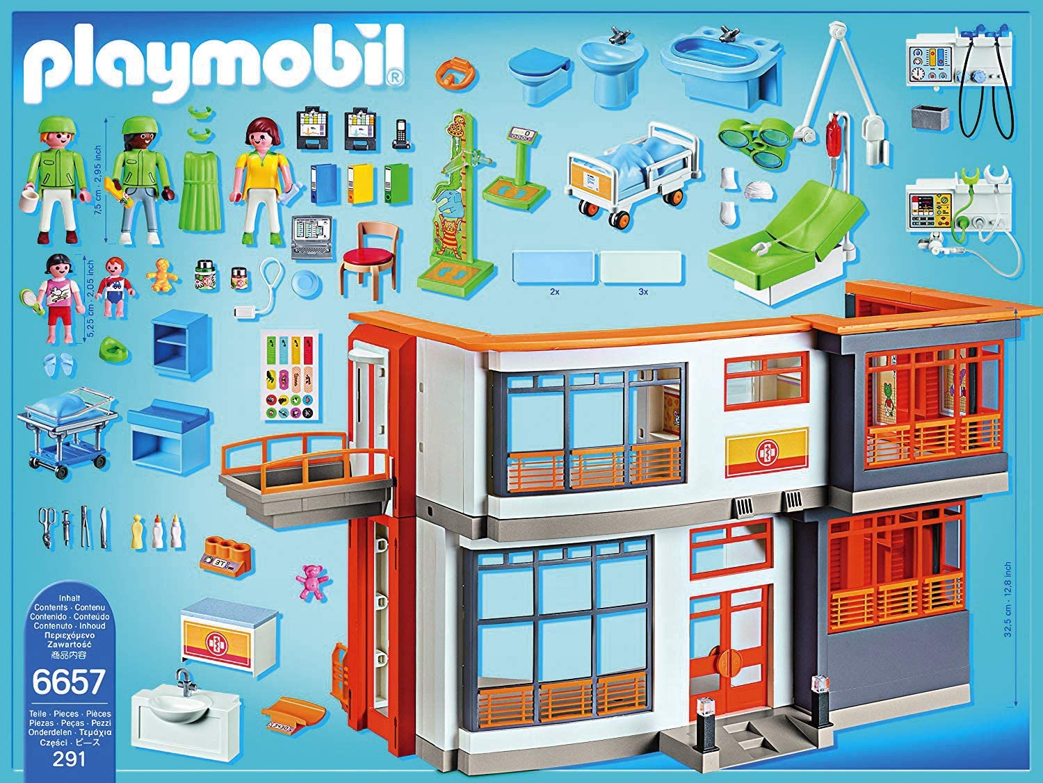 furnished playmobil city life children's hospital