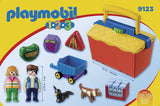 Playmobil 9123 1.2.3 Take Along Market Stall with Carry Handle and Shape Sorting new in box