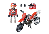 Playmobil 9357 Motocross Driver Motorcycle Scrambler Bike Biker Helmet