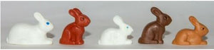 Playmobil Set of Bunnies Rabbits White Brown Animals