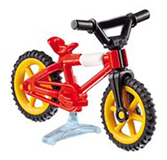 Playmobil 30 27 3550, 30 08 8370, 30 08 8390, 30 07 0410, 30 06 9600 Child red bicycle with stand
