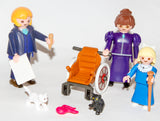 Playmobil HEIDI 70258 Clara with father Sesemann and Miss Rottenmeier Wheelchair