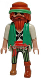 Playmobil 6434 Pirate big orange beard ragged green coat peg leg 30 00 6533