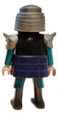 Playmobil 6328 Green Samurai Knight dark blue black armour long black beard