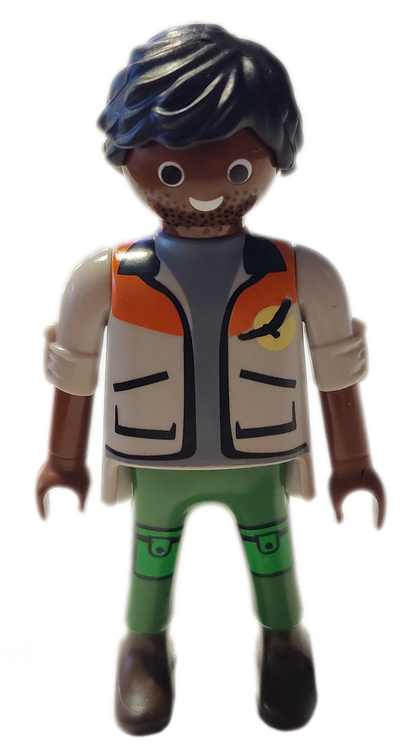 Playmobil 30 00 5003 Forest worker, male, dark skin, grey jacket 5558