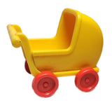 Playmobil Yellow Doll carriage stroller, base, handle sides and hood