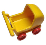 Playmobil Yellow Doll carriage stroller, base, handle sides and hood