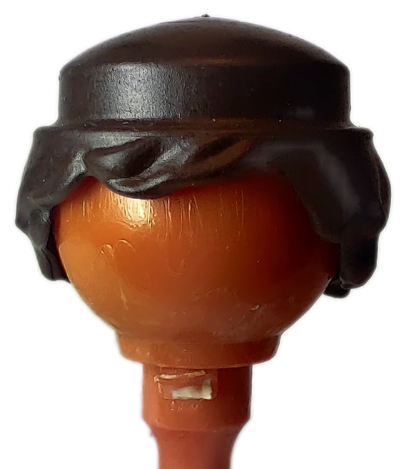 Playmobil Very Dark Brown Hair Wig Short Wavy (No Face)