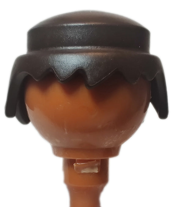 Playmobil Very Dark Brown Wig (hair), classic male, updated (No Face)
