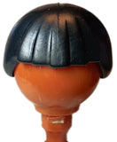 Playmobil 30 08 8680 black ponytail at back (no hat) wig hair (No Face)