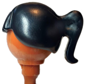 Playmobil 30 08 8680 black ponytail at back (no hat) wig hair (No Face)