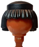 Playmobil 30 05 6510 black straight, squarecut bang wig hair (No Face)