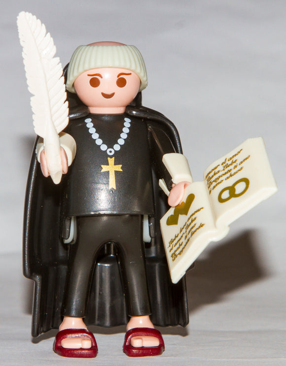 Playmobil Friar Tuck Gold Cross Monk Robin Hood 3627 6464 Feather Book