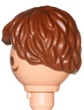 Playmobil Male Brown Hair Wig loose with long strands (Perücke-Sportler) (No Face)